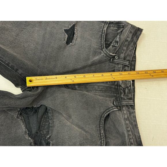 Forever 21 Women's Straight Leg Jeans Size 27 Black Distressed - Picture 4 of 8